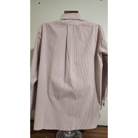 Brooks Brothers 1818 Regent Burgundy Stripe LS Shirt Button-up Cotton S 17.5 33 - Picture 6 of 6